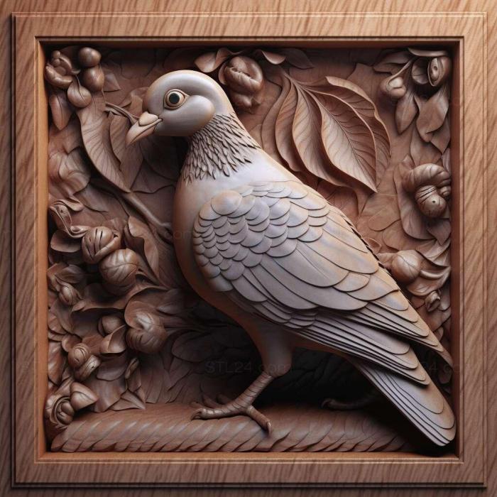 Nature and animals (st Pigeon 3, NATURE_4143) 3D models for cnc